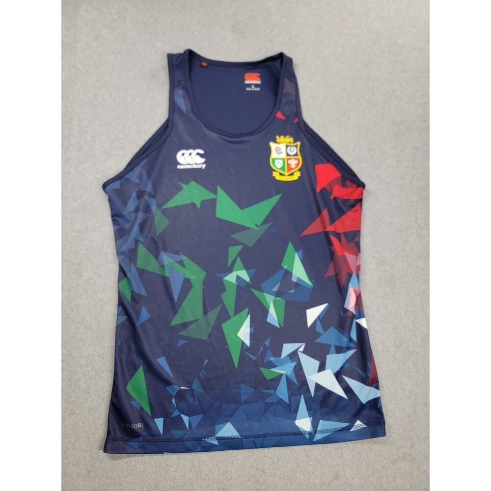 Canterbury‎ Tank Top Boys L Blue BRITISH LIONS Rugby Vapodri Kiwi Lightweight